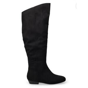 SO® Bavitaa Women’s Black Slouch Flat Boots – Size 5